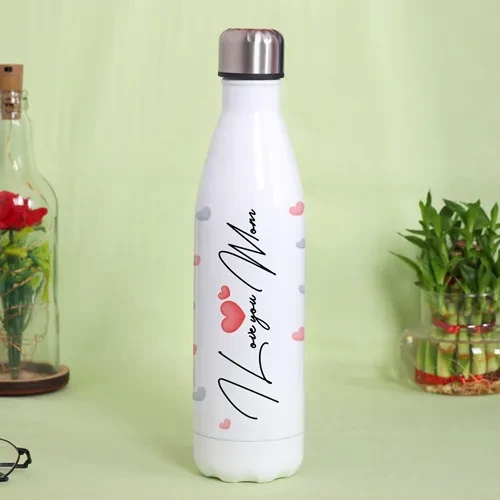 I Love you Mom Personalized Thermostat Bottle