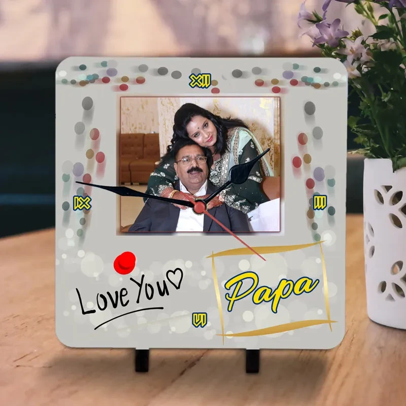 Love You Papa Personalized Clock