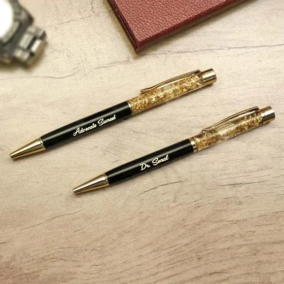 Personalized Gold Finish Pen set