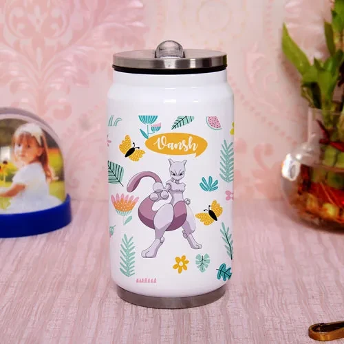 Personalized Flower Theme Can Bottle