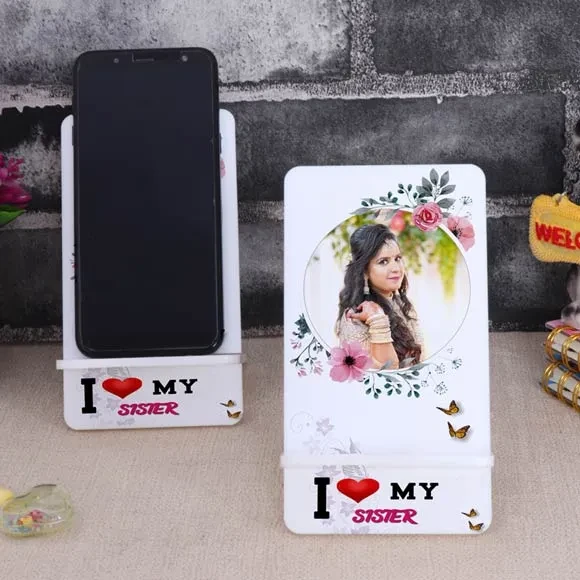 I Love My Sister Personalized Mobile Stand