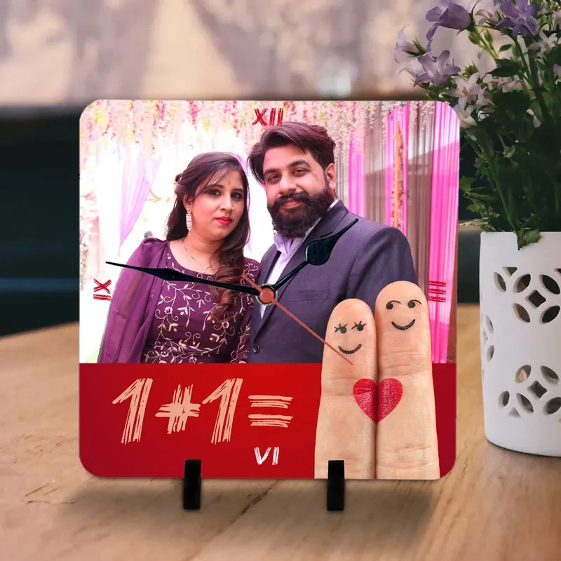 One Plus One Eleven Personalized Couple Clock