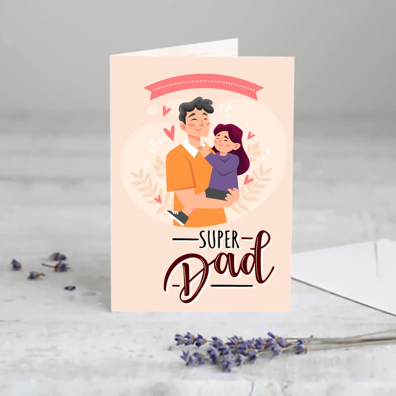 Personalized Super Dad Greeting Card