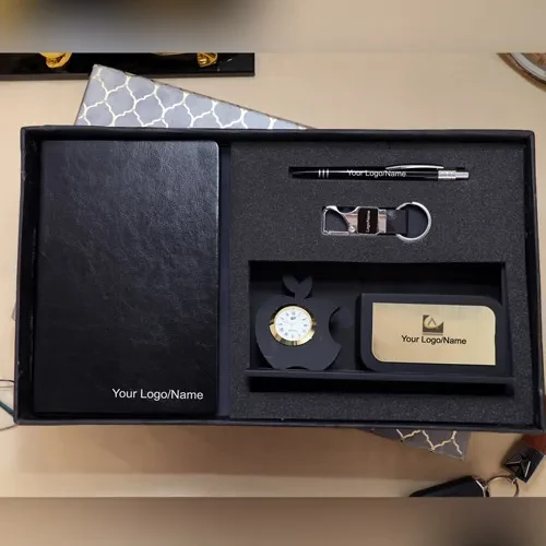 Premium Black Diary Pen Stand Gift Hamper