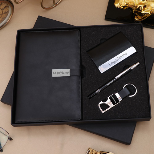 Imported Black leather Diary Set of Four