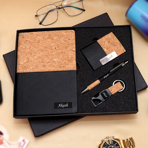 Premium Cork Leather Diary Set of Four