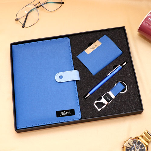 Imported Blue Canvas Diary Set of Four