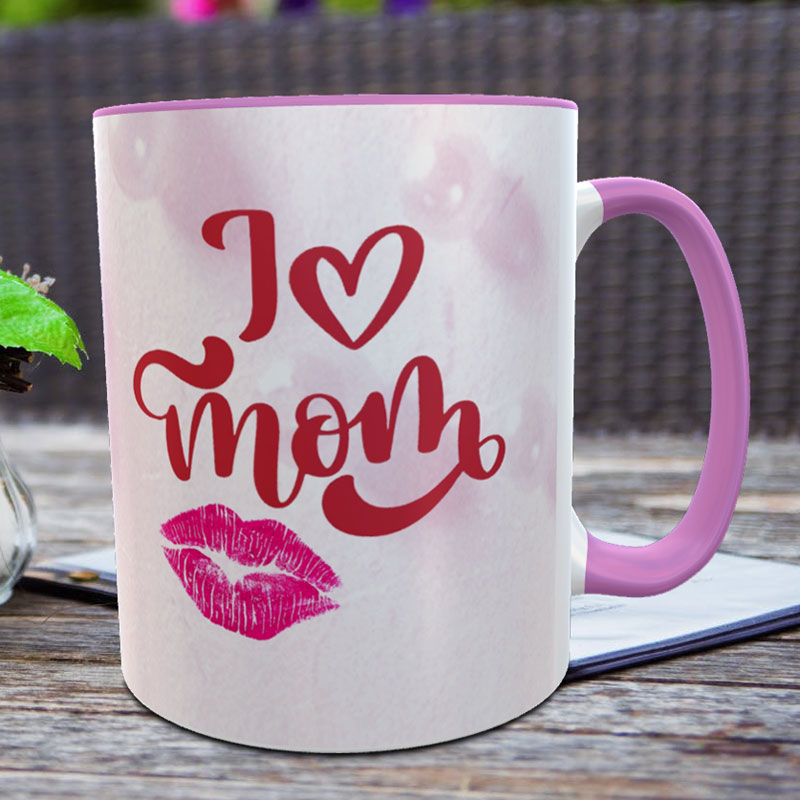 I Love Mom Personalized Mug