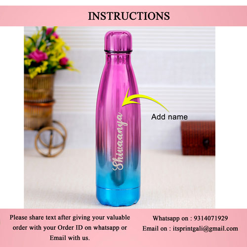 Personalized Rainbow Colour Thermostat Bottle